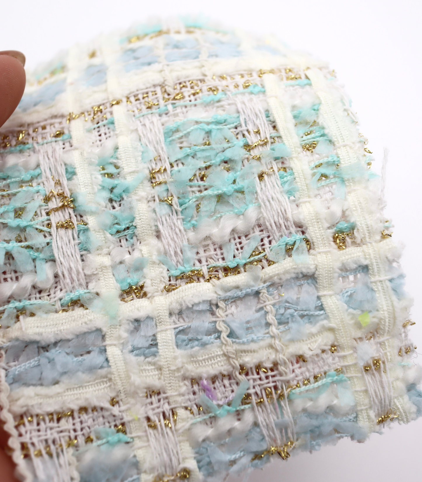 【25SS-338】テープヤーンラメ混ツィード　/0.5ｙあたり=～1235円