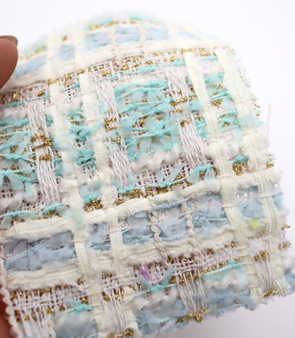 【25SS-338】テープヤーンラメ混ツィード　/0.5ｙあたり=～1235円