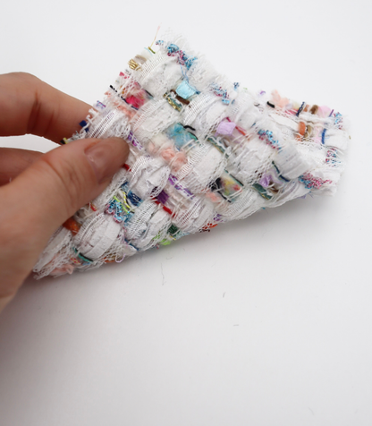 【25SS-335】テープ×チュールヤーンミックスツイード　/0.5ｙあたり=～2075円