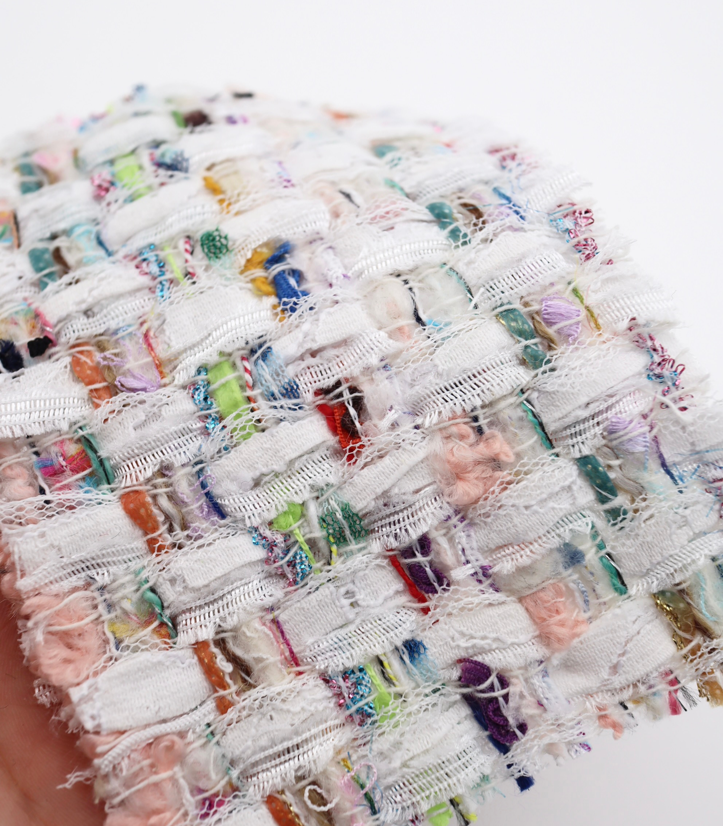 【25SS-335】テープ×チュールヤーンミックスツイード　/0.5ｙあたり=～2075円