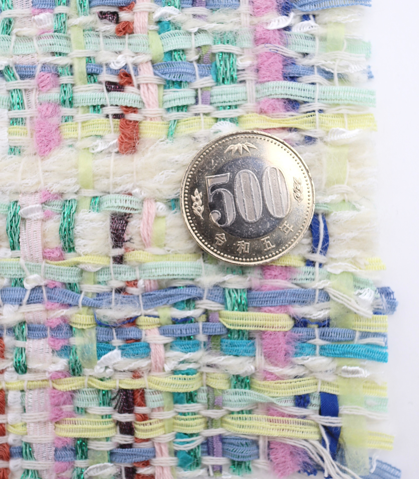 【25SS-336】テープヤーンミックスカラーツイード　/0.5ｙあたり=～1785円