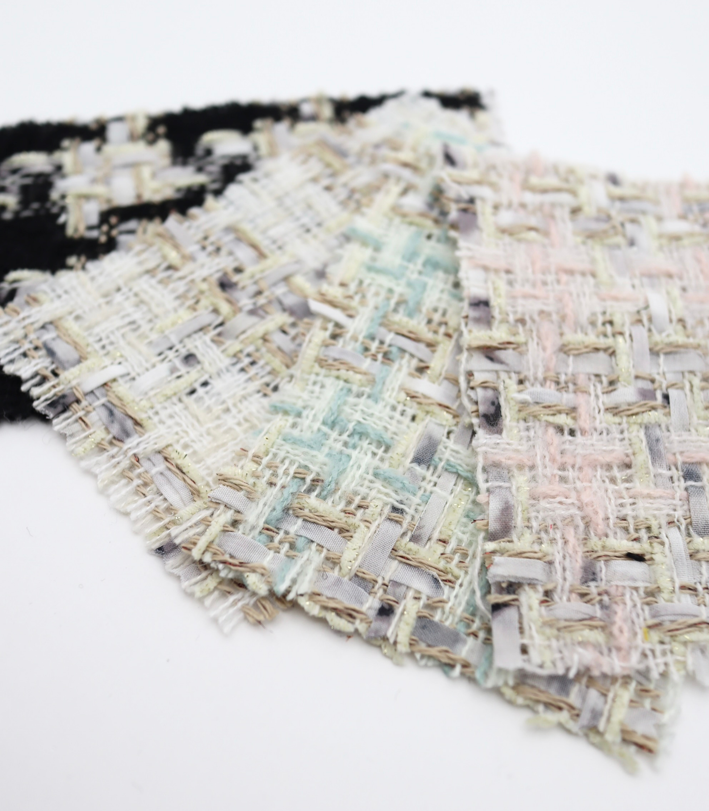 【25SS-337】テープヤーンラメ混ツイード　/0.5ｙあたり=～1220円