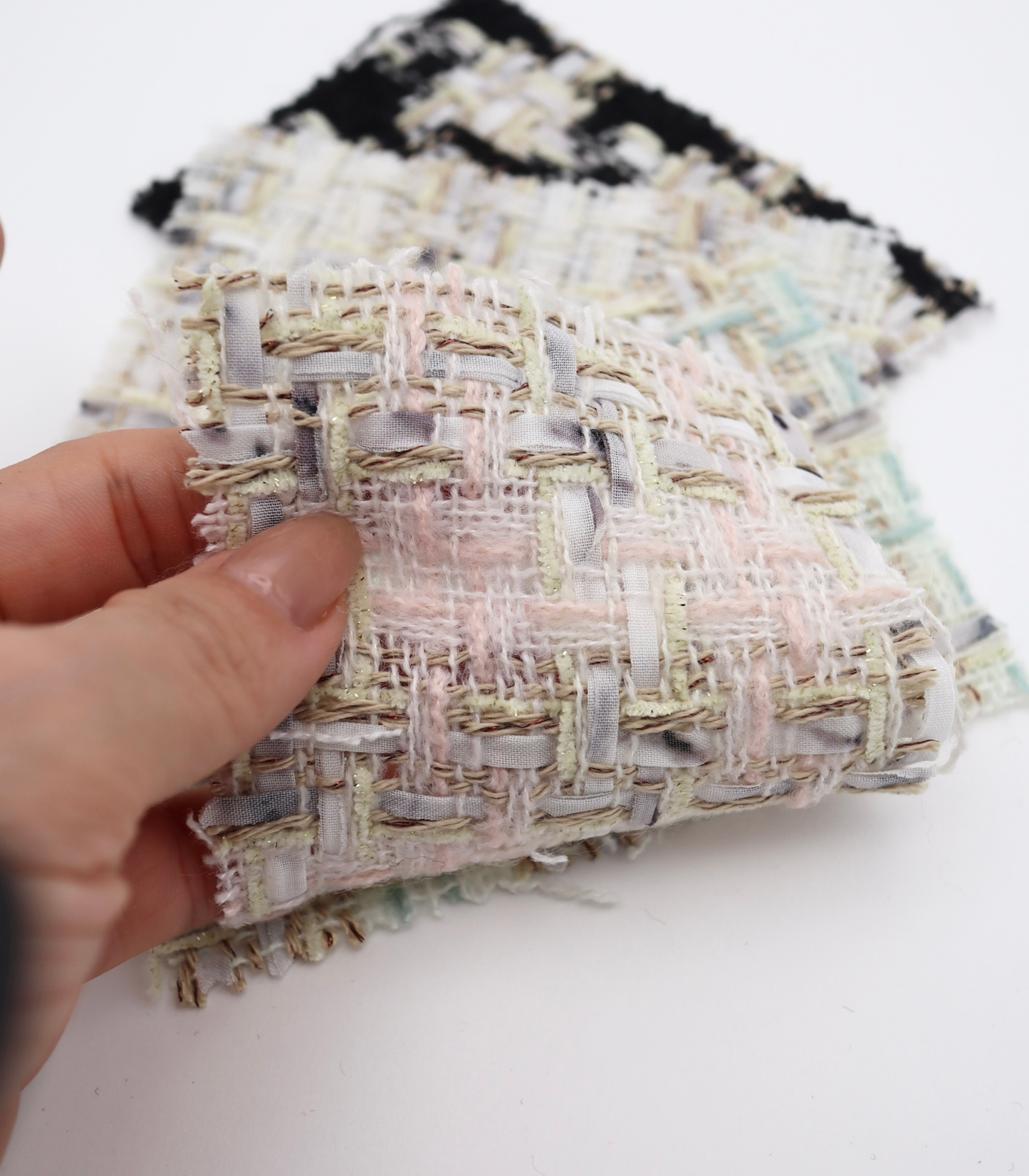 【25SS-337】テープヤーンラメ混ツイード　/0.5ｙあたり=～1220円