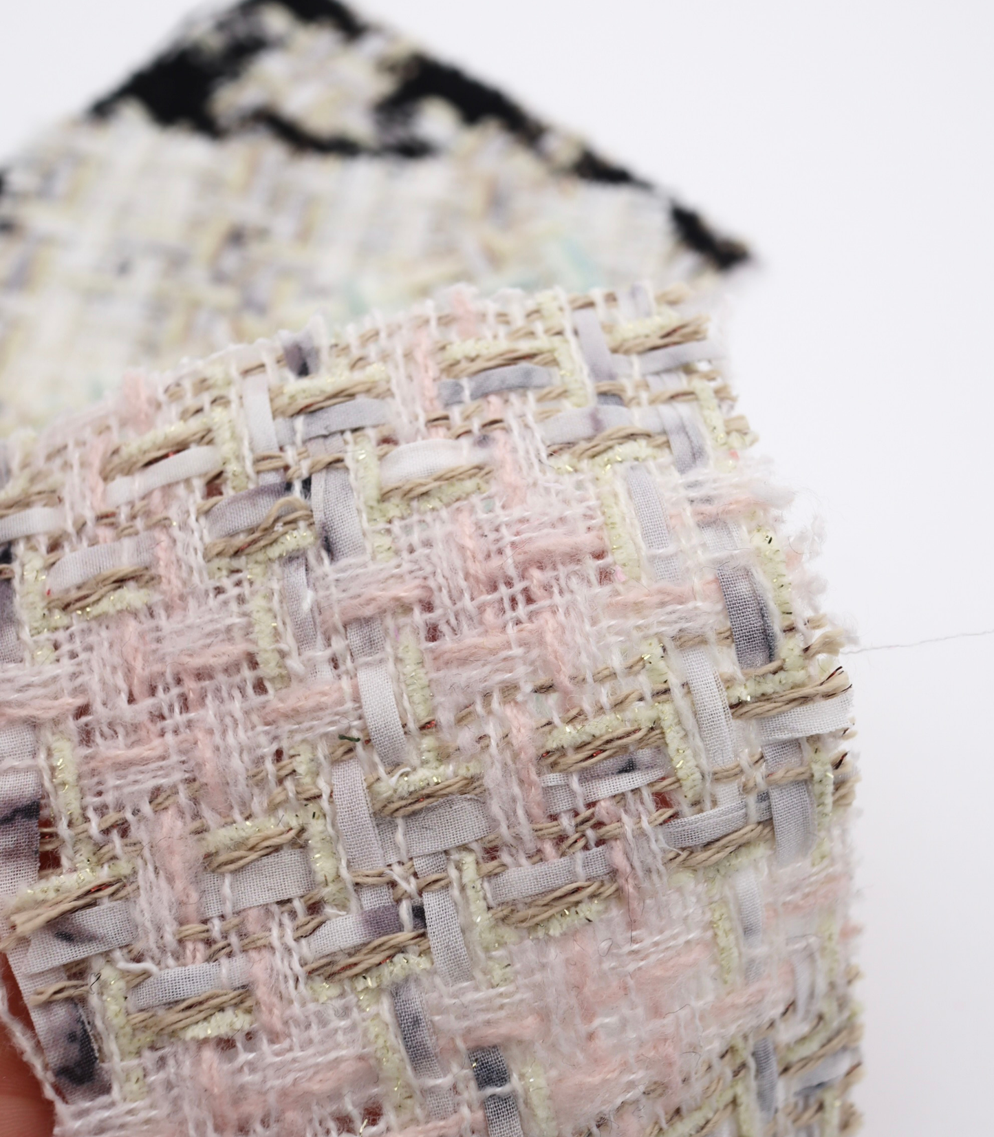 【25SS-337】テープヤーンラメ混ツイード　/0.5ｙあたり=～1220円