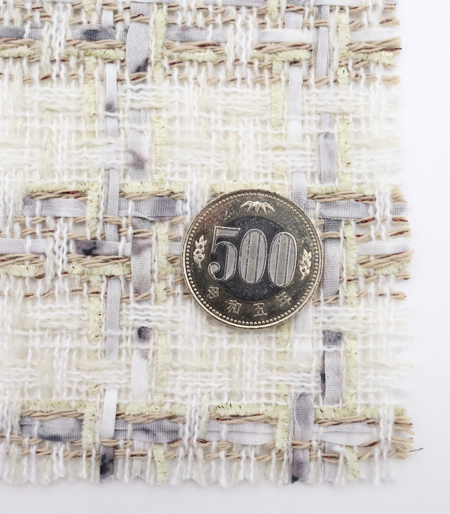 【25SS-337】テープヤーンラメ混ツイード　/0.5ｙあたり=～1220円