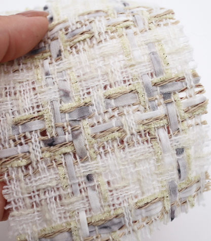 【25SS-337】テープヤーンラメ混ツイード　/0.5ｙあたり=～1220円