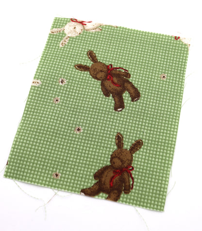 【25SS-234】リボン付きうさちゃん×ギンガムチェック綿ローン　/0.5ｙあたり = ～770円