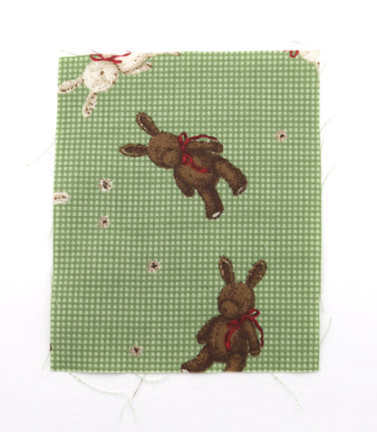 【25SS-234】リボン付きうさちゃん×ギンガムチェック綿ローン　/0.5ｙあたり = ～770円