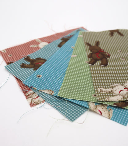 【25SS-234】リボン付きうさちゃん×ギンガムチェック綿ローン　/0.5ｙあたり = ～770円