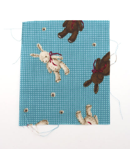 【25SS-234】リボン付きうさちゃん×ギンガムチェック綿ローン　/0.5ｙあたり = ～770円