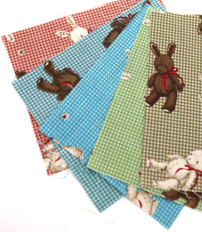 【25SS-234】リボン付きうさちゃん×ギンガムチェック綿ローン　/0.5ｙあたり = ～770円