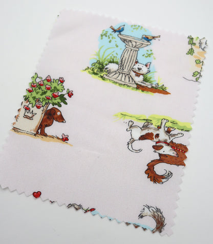 【25SS-254】お散歩ワンちゃんズプリント綿ローン　/0.5ｙあたり = ～850円