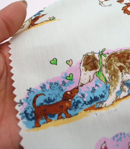 【25SS-254】お散歩ワンちゃんズプリント綿ローン　/0.5ｙあたり = ～850円