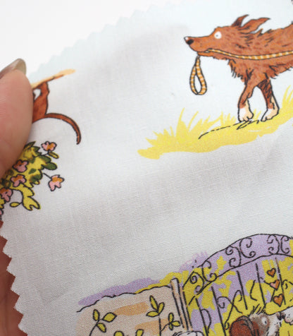 【25SS-254】お散歩ワンちゃんズプリント綿ローン　/0.5ｙあたり = ～850円