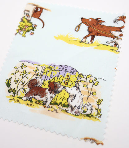 【25SS-254】お散歩ワンちゃんズプリント綿ローン　/0.5ｙあたり = ～850円