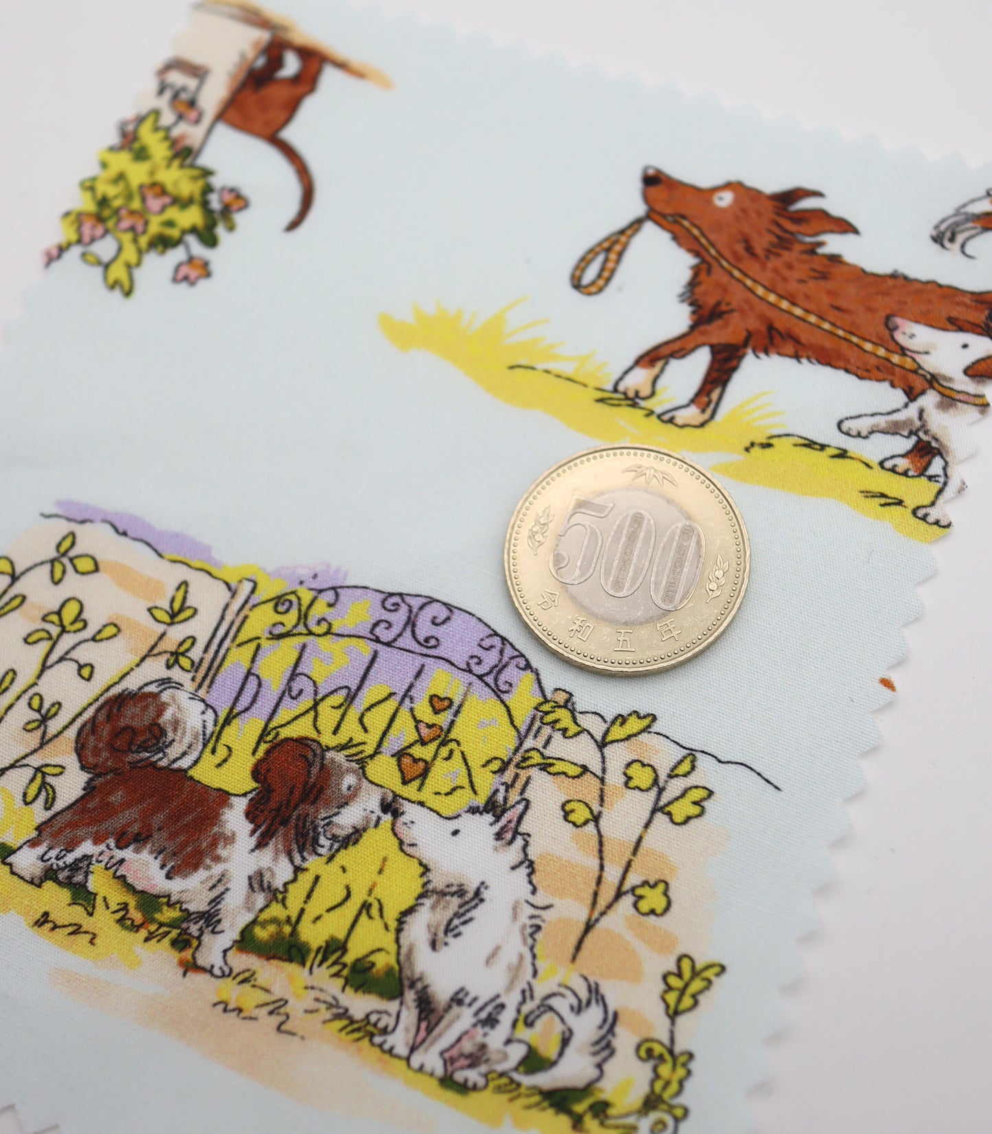 【25SS-254】お散歩ワンちゃんズプリント綿ローン　/0.5ｙあたり = ～850円