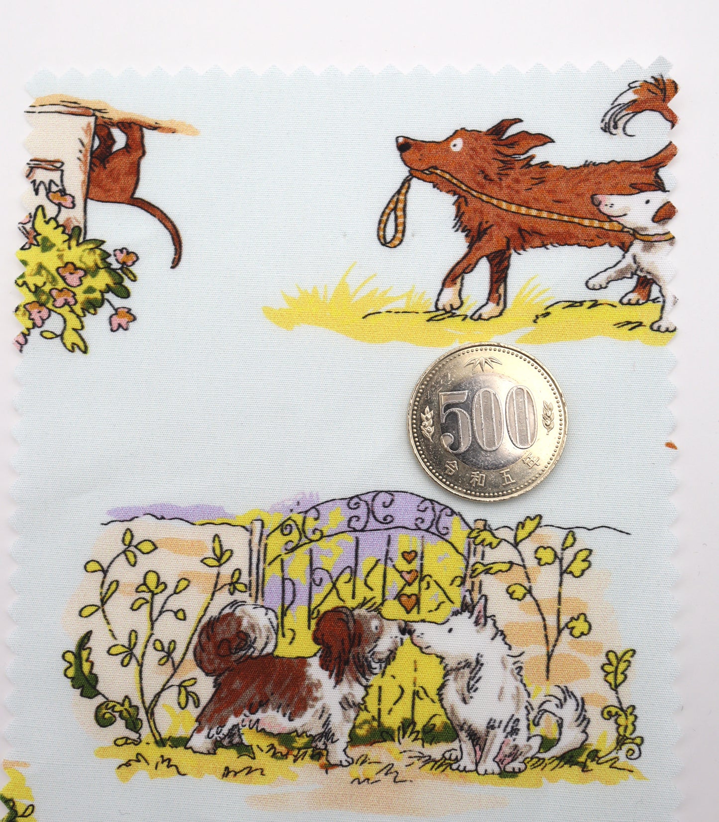 【25SS-254】お散歩ワンちゃんズプリント綿ローン　/0.5ｙあたり = ～850円