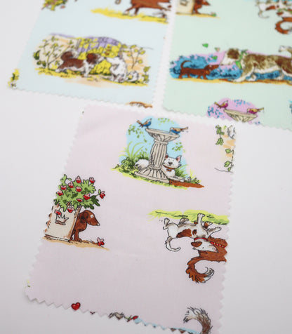 【25SS-254】お散歩ワンちゃんズプリント綿ローン　/0.5ｙあたり = ～850円