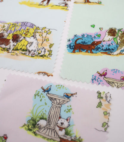 【25SS-254】お散歩ワンちゃんズプリント綿ローン　/0.5ｙあたり = ～850円