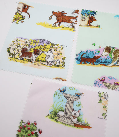 【25SS-254】お散歩ワンちゃんズプリント綿ローン　/0.5ｙあたり = ～850円