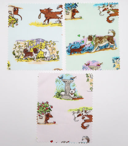 【25SS-254】お散歩ワンちゃんズプリント綿ローン　/0.5ｙあたり = ～850円