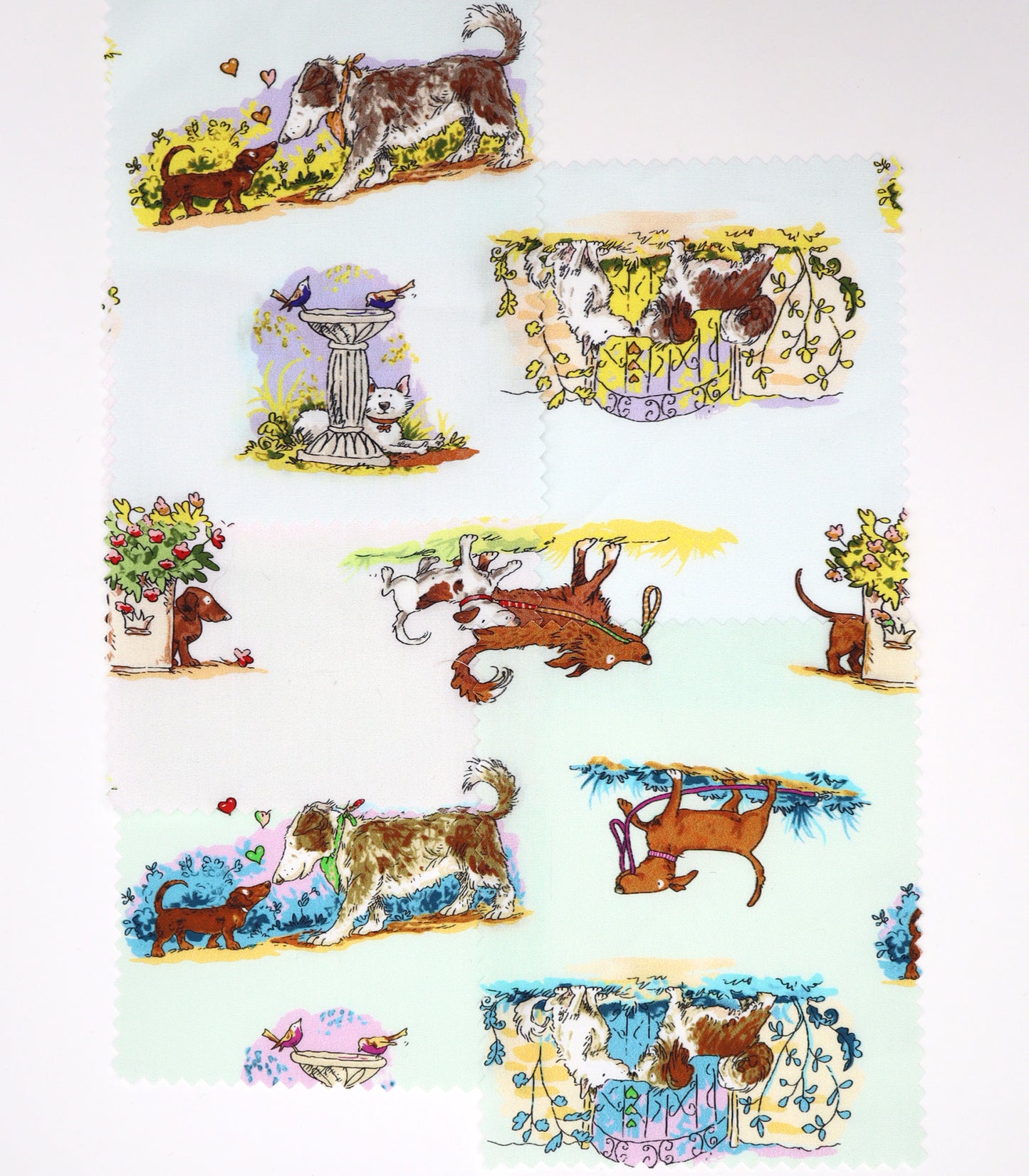 【25SS-254】お散歩ワンちゃんズプリント綿ローン　/0.5ｙあたり = ～850円