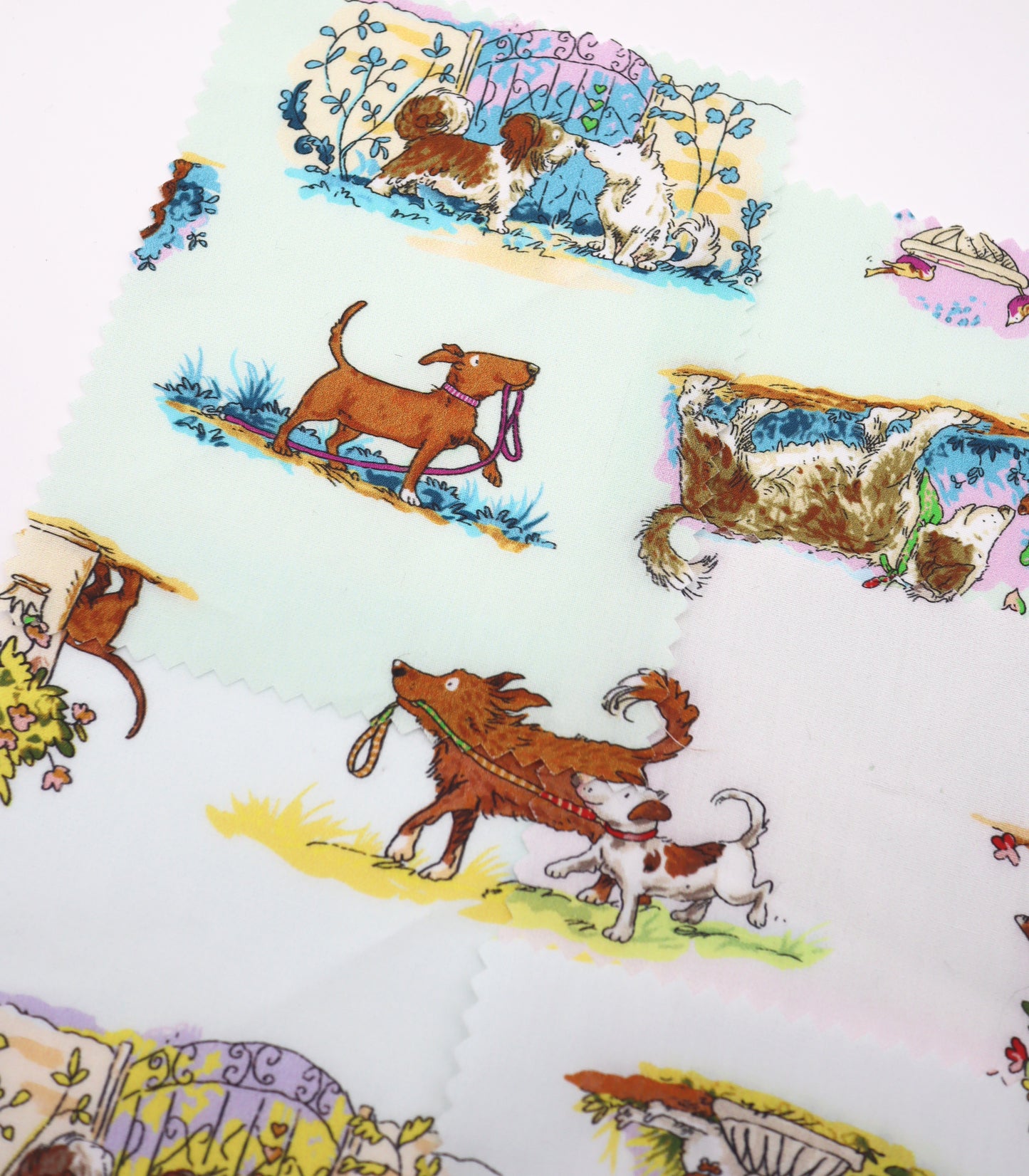 【25SS-254】お散歩ワンちゃんズプリント綿ローン　/0.5ｙあたり = ～850円