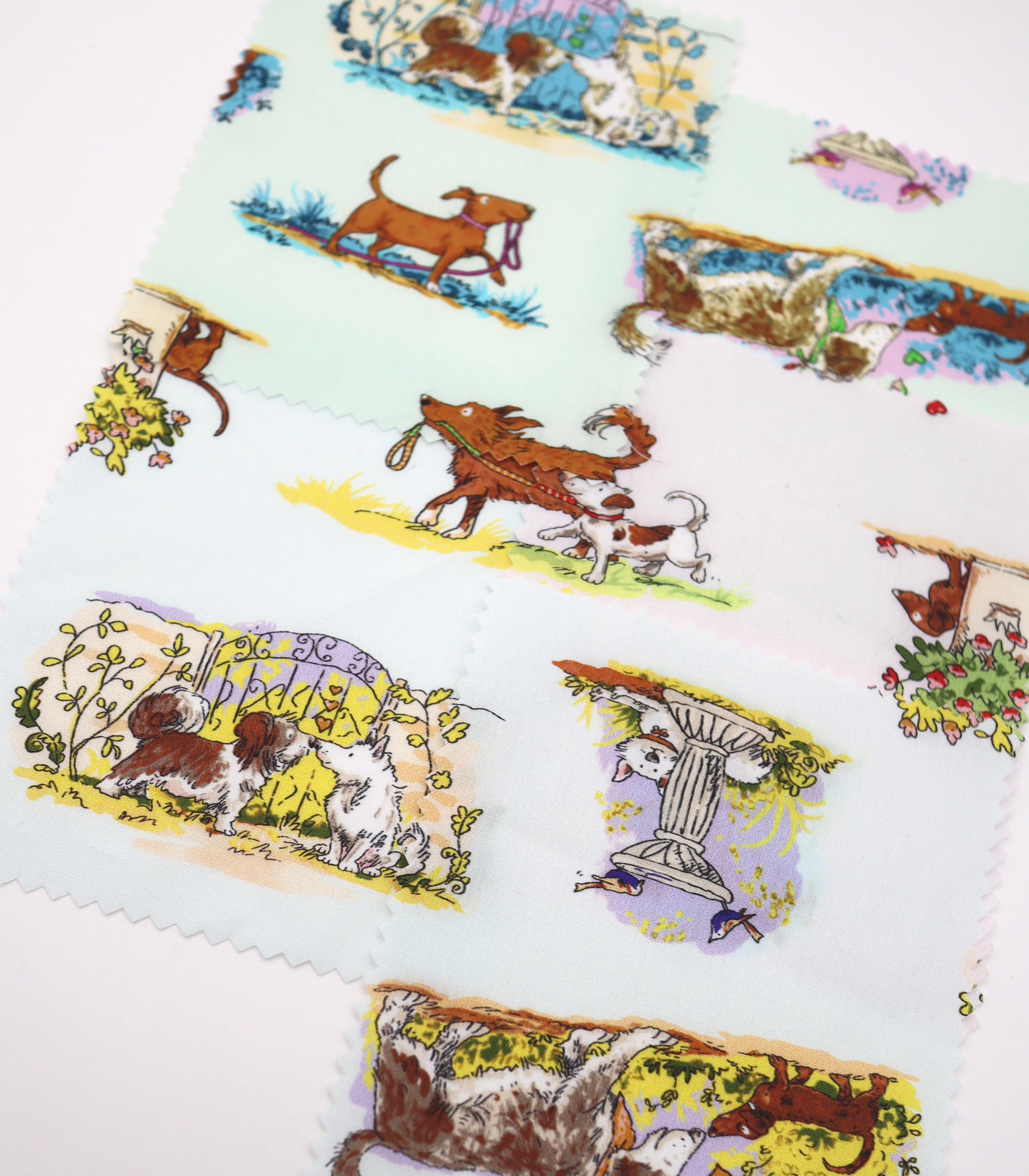 【25SS-254】お散歩ワンちゃんズプリント綿ローン　/0.5ｙあたり = ～850円