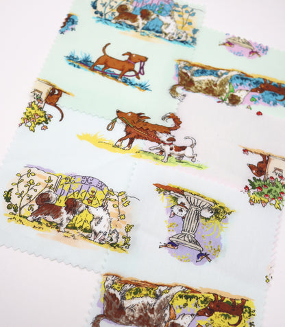 【25SS-254】お散歩ワンちゃんズプリント綿ローン　/0.5ｙあたり = ～850円