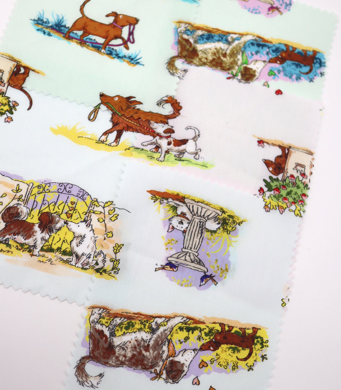 【25SS-254】お散歩ワンちゃんズプリント綿ローン　/0.5ｙあたり = ～850円