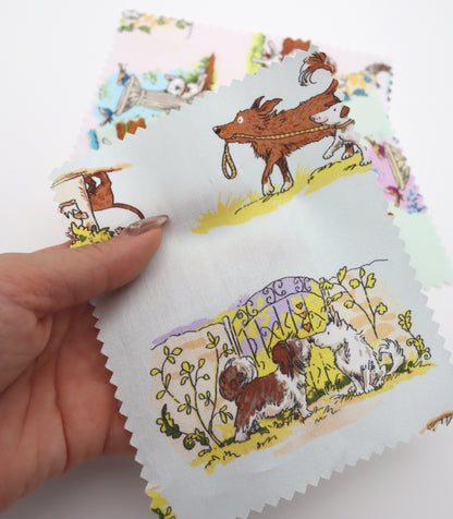 【25SS-254】お散歩ワンちゃんズプリント綿ローン　/0.5ｙあたり = ～850円