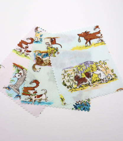 【25SS-254】お散歩ワンちゃんズプリント綿ローン　/0.5ｙあたり = ～850円