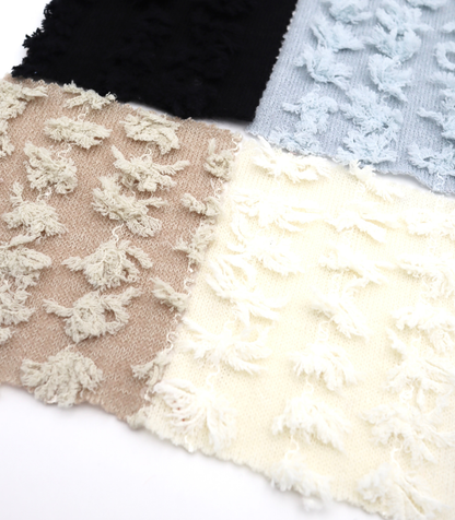 【25SS-303】フリンジストライプ天竺ニット　/0.5ｙあたり = ～1140円