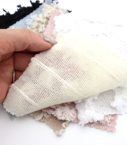 【25SS-303】フリンジストライプ天竺ニット　/0.5ｙあたり = ～1140円