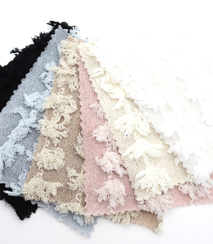 【25SS-303】フリンジストライプ天竺ニット　/0.5ｙあたり = ～1140円