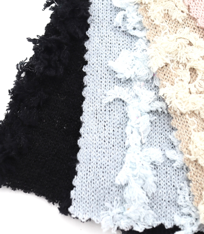 【25SS-303】フリンジストライプ天竺ニット　/0.5ｙあたり = ～1140円