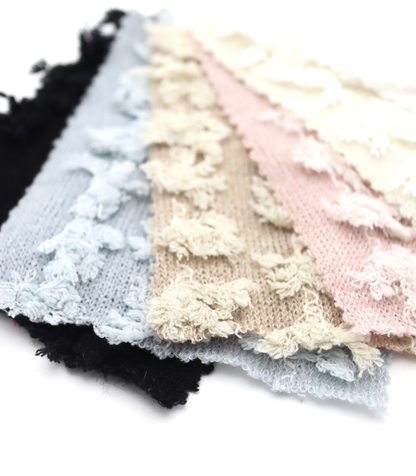 【25SS-303】フリンジストライプ天竺ニット　/0.5ｙあたり = ～1140円