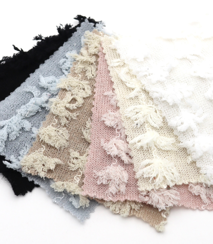 【25SS-303】フリンジストライプ天竺ニット　/0.5ｙあたり = ～1140円