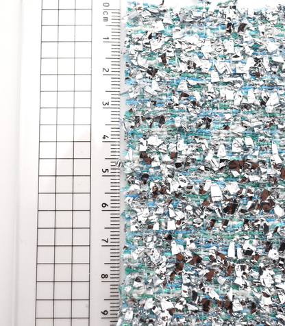 【25SS-304】メタリックテープヤーンミックスツイード　/0.5ｙあたり = ～2265円