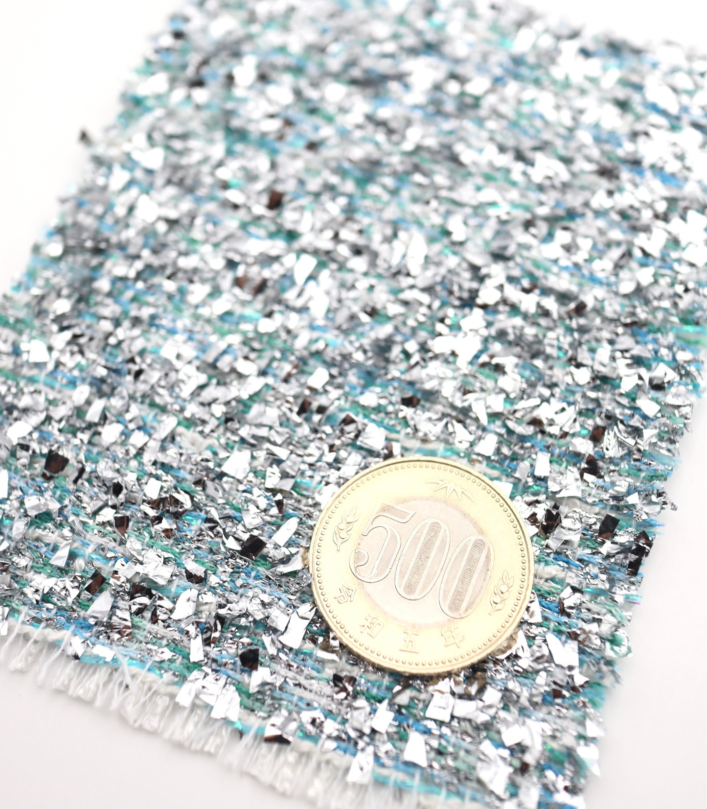 【25SS-304】メタリックテープヤーンミックスツイード　/0.5ｙあたり = ～2265円