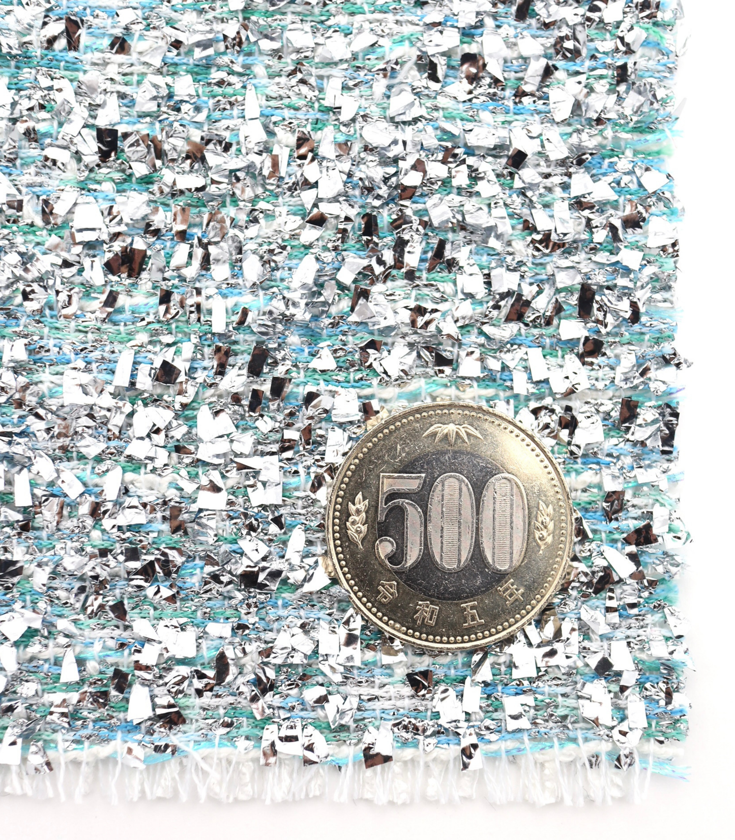 【25SS-304】メタリックテープヤーンミックスツイード　/0.5ｙあたり = ～2265円