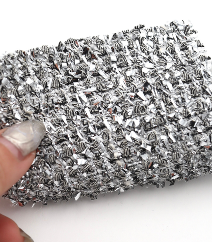 【25SS-304】メタリックテープヤーンミックスツイード　/0.5ｙあたり = ～2265円