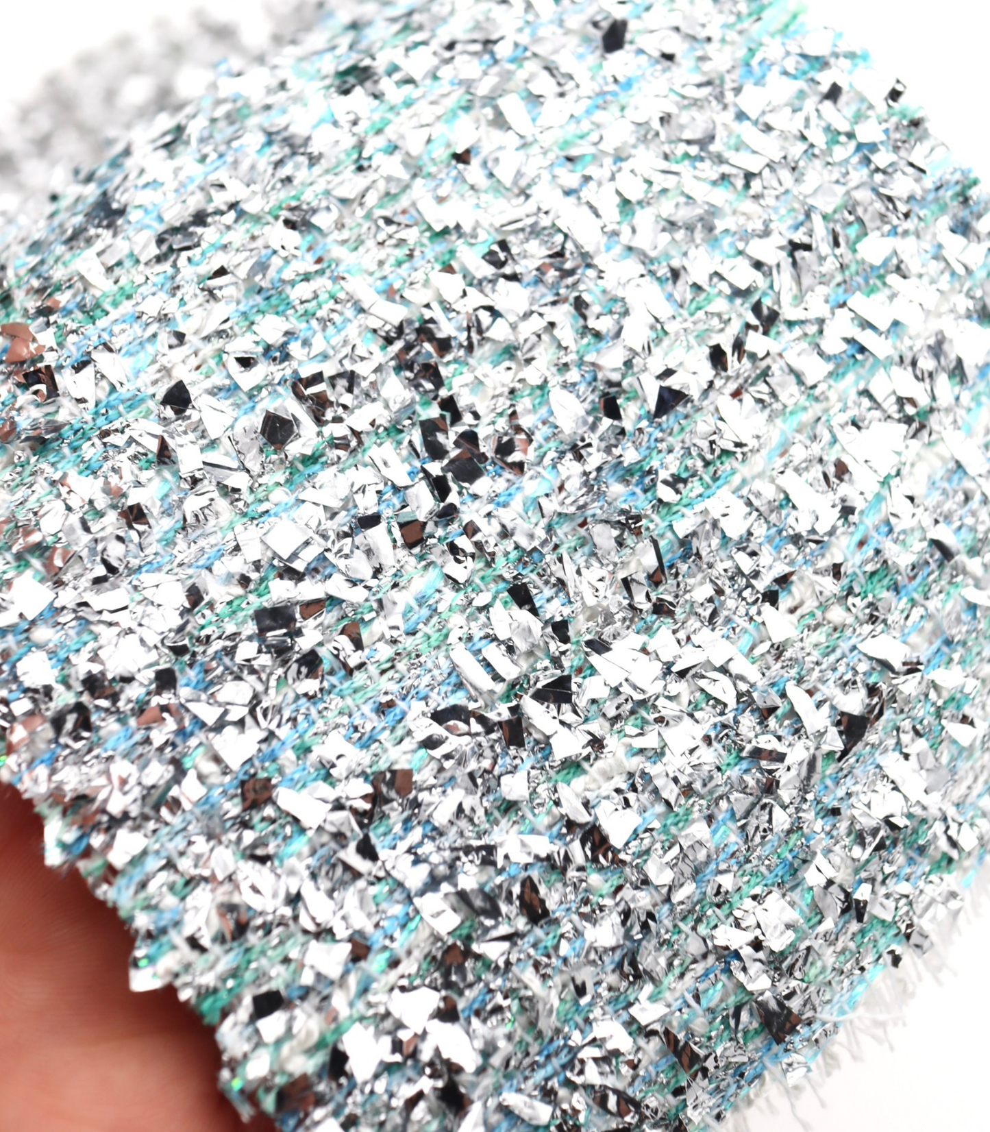 【25SS-304】メタリックテープヤーンミックスツイード　/0.5ｙあたり = ～2265円