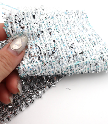 【25SS-304】メタリックテープヤーンミックスツイード　/0.5ｙあたり = ～2265円