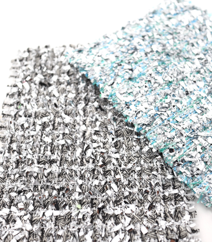 【25SS-304】メタリックテープヤーンミックスツイード　/0.5ｙあたり = ～2265円