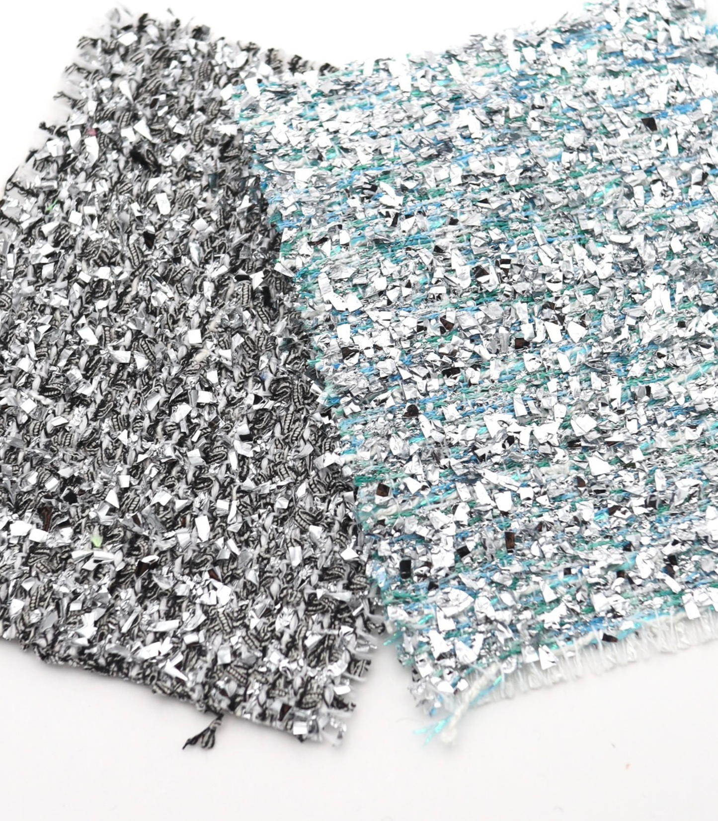 【25SS-304】メタリックテープヤーンミックスツイード　/0.5ｙあたり = ～2265円