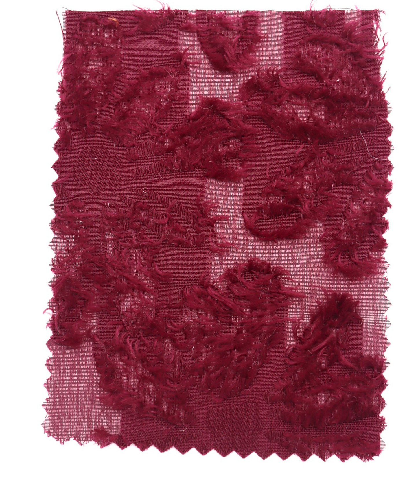 【25SS-305】花柄フリンジジャガードシフォン　/0.5ｙあたり = ～ 785円