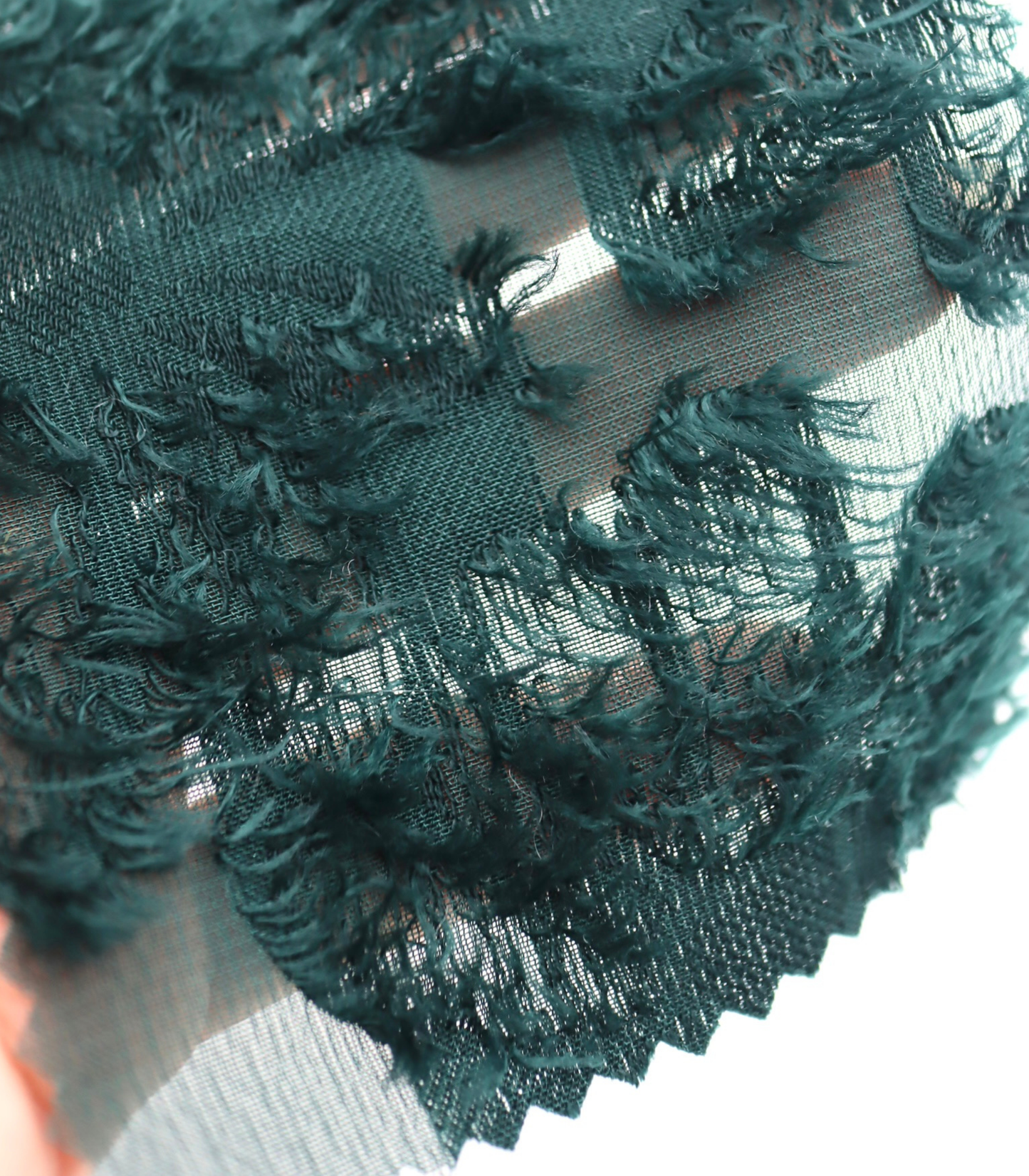 【25SS-305】花柄フリンジジャガードシフォン　/0.5ｙあたり = ～ 785円