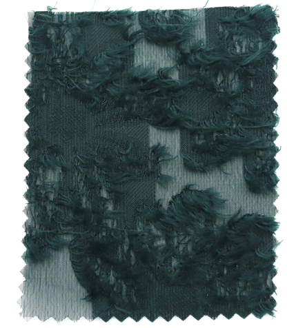 【25SS-305】花柄フリンジジャガードシフォン　/0.5ｙあたり = ～ 785円