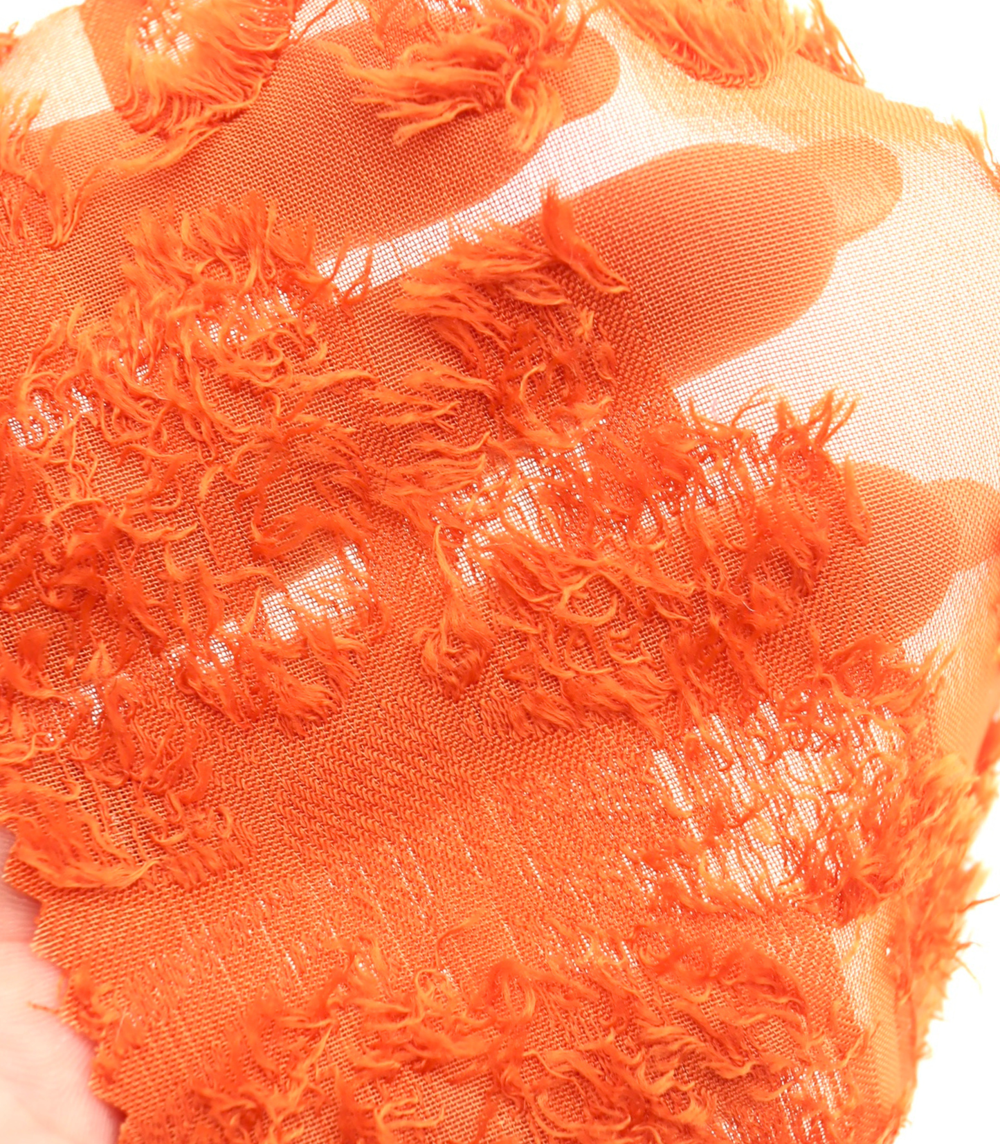 【25SS-305】花柄フリンジジャガードシフォン　/0.5ｙあたり = ～ 785円